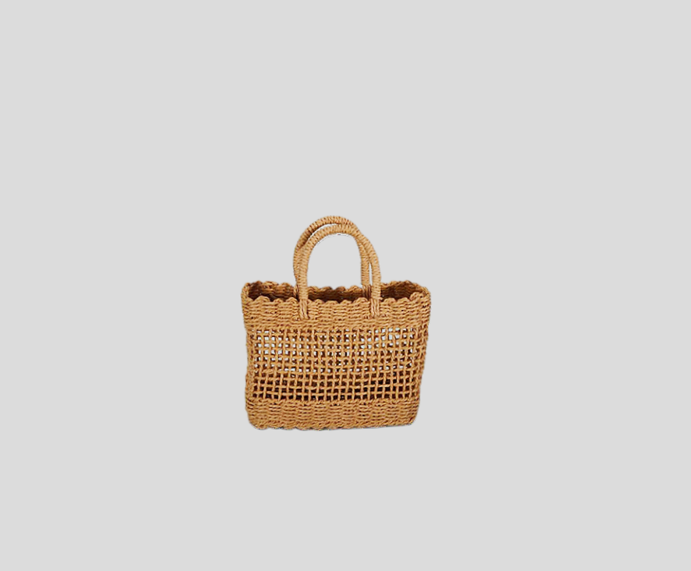 Hollow Braided Paper Basket With Wrapping Handles