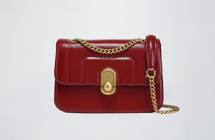 Multicolor fashionable PU crossbody bag with metal chain